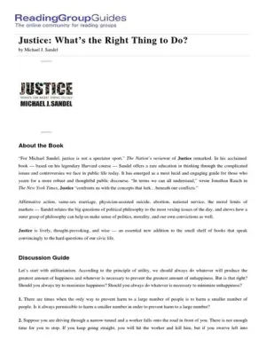  Justice: What's the Right Thing To Do? - Ein philosophischer Tanz mit Moral und Gerechtigkeit